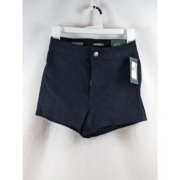 Wild Fable Super High Rise Jean Shorts Black 2 Denim Classic Back Patch Pockets - Picture 10 of 11